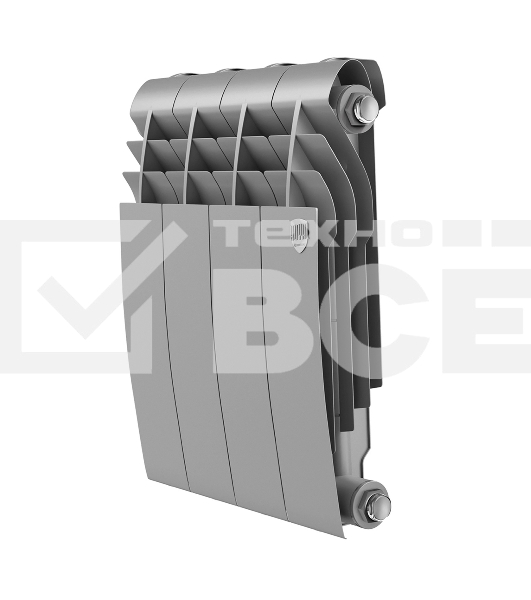 Радиатор биметаллический Royal Thermo BILINER B 350 Серебристый - 4 секц.