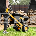 Тачка строительная Denzel усиленная, объем 140 л, 250 кг, двухколесная, колесо 15х6.00-6, фото2