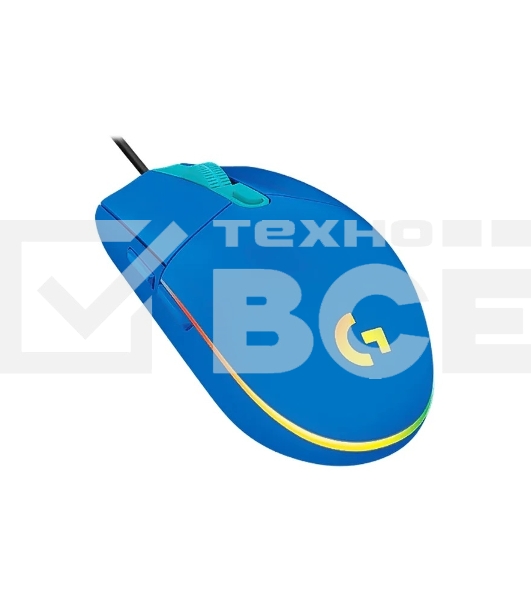 Мышь проводная Logitech G102 LIGHTSYNC синий, 8000 dpi, USB, кнопки - 6