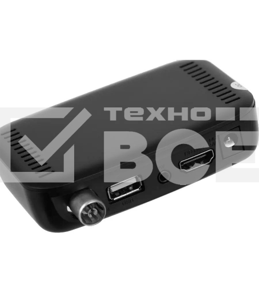 Приставка для цифрового ТВ Hyundai H-DVB460 черный, DVB-T2, DVB-T, DVB-C, HDMI, USB 2.0 х2