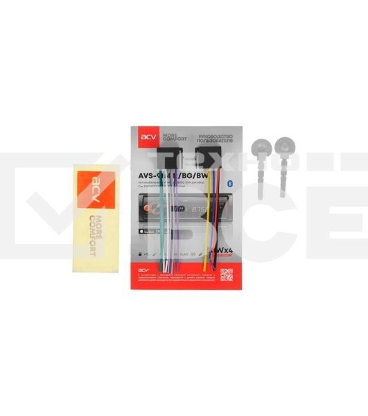 Автомагнитола ACV AVS-916BW, 1 DIN, Bluetooth, USB Type-A, AUX