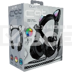Гарнитура QUMO Game Cat чёрный, проводная, USB, подсветка, фото2
