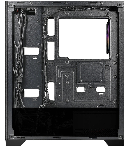 Корпус AZZA Aerohex Black, Midi-Tower, чёрный, 4 x 120 мм