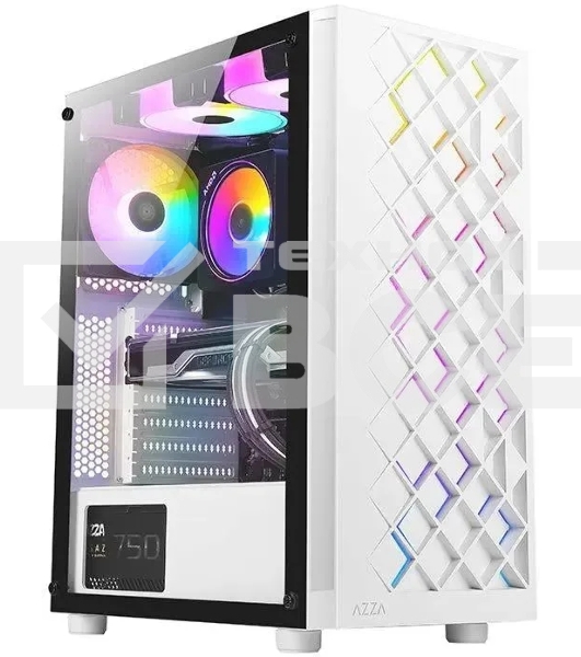 Компьютерный корпус Azza Spectra белый без БП ATX 7x120мм 2x140мм 2xUSB 2.0 1xUSB 3.0 audio bott PSU