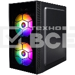 Компьютерный корпус 1STPLAYER FIREBASE X1 Black / mATX / 3x120mm LED fans / X1-BK-3F1, фото2
