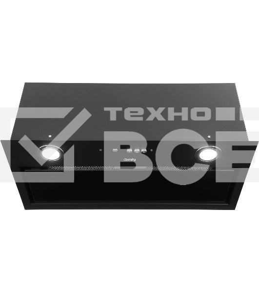 Вытяжка полновстраиваемая Domfy DM6036BB BG черный, управление кнопочное (1 мотор)