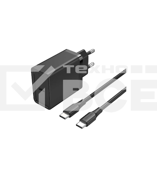 Набор для зарядки Vention FAHBF-EU з/у 25W и кабель USB-C 3А Черный