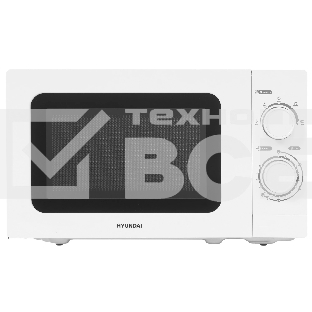 Микроволновая печь Hyundai HYM-M2064 белый, 20 л, 700 Вт, переключатели - поворотный механизм