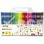 Фломастеры Silwerhof Eco 7.5мм 125мм, вентилируемый колпачок, 24 цвета, пакет с европодвесом, фото 1