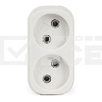 Плоский разветвитель Smartbuy (SBE-10-A02-2) 2 гнезда без заземления плоский 10А 250B, фото2