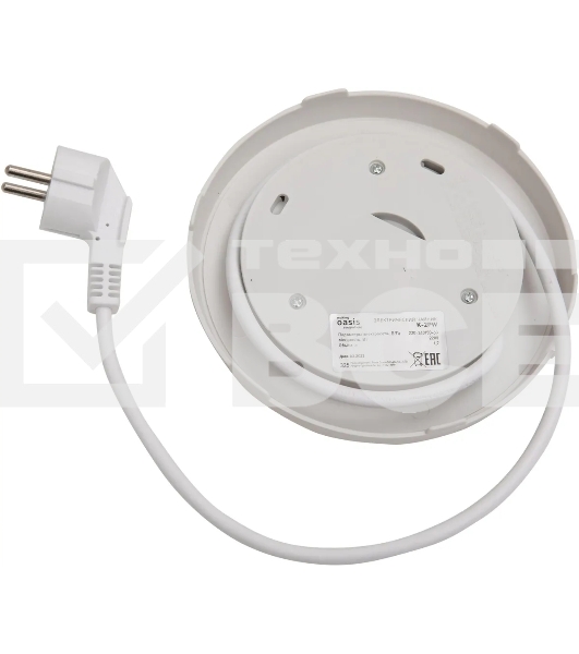 Чайник электрический Oasis K-2PW 1.7 л, 2200 Вт, белый корпус: пластик