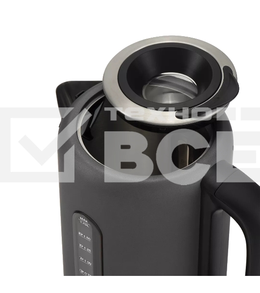 Чайник электрический Polaris PWK-1729СA графитовый, 2200W, 1,7 л, ВЕРХ. ЗАЛИВ, нерж.