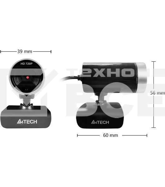 Веб-камера A4Tech PK-910P черный 2Mpix (1280x720) USB2.0 с микрофоном