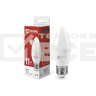Лампа светодиодная LED-СВЕЧА-VC 11Вт 230В E27 4000К 990лм IN HOME 4690612020495