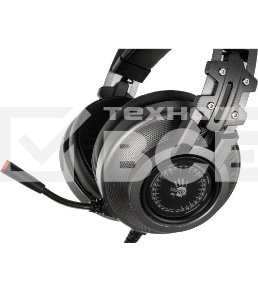 Гарнитура проводная с микрофоном A4Tech Bloody J527 серый 2м мониторные USB оголовье (J527)