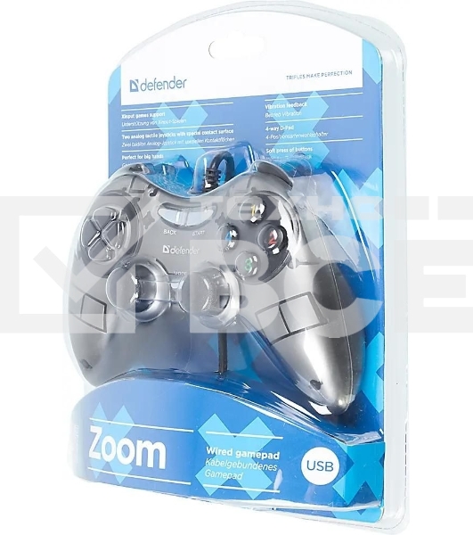 Геймпад Defender Zoom USB Xinput, 10 кнопок, 2 стика