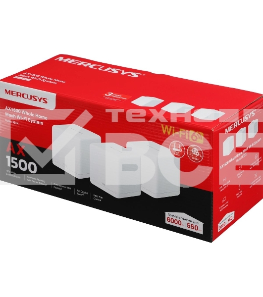 Бесшовный Mesh роутер Mercusys Halo H60X (3-pack) AX1500 Wi-Fi 6 система