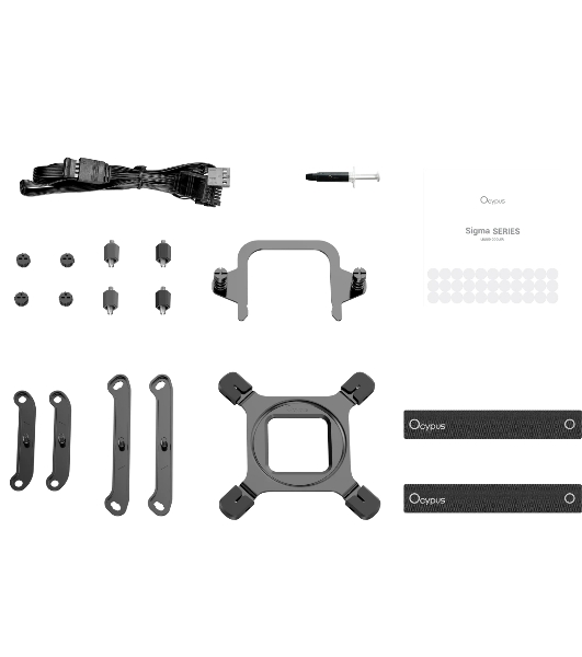 Система охлаждения Ocypus Sigma L36 BK ARGB, 360мм, LCD Pump 2.4', 3x120мм ARGB fans, LGA115X/1200/1700/18XX, AM4/AM5