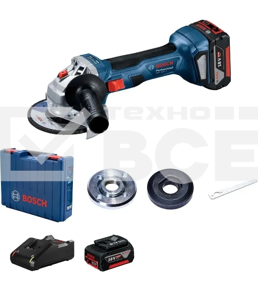 Углошлифовальная машина Bosch GWS 180-LI 11000об/мин рез.шпин.:M14 d=125мм жестк.кейс (06019H9025)