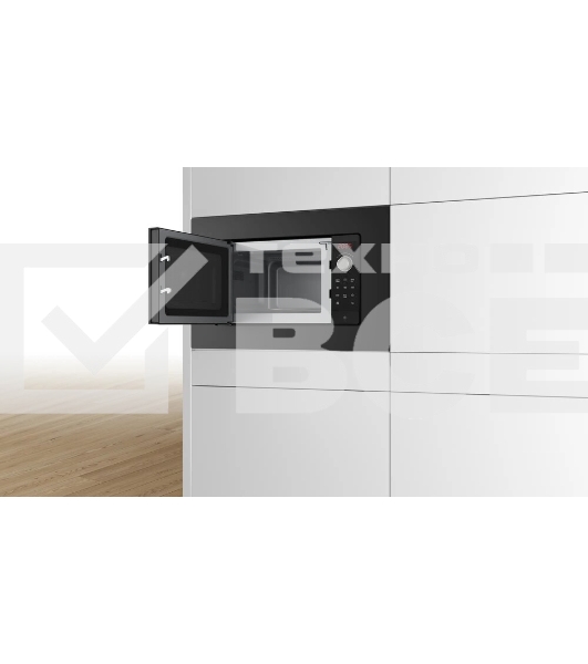 Микроволновая печь встраиваемая Bosch BFL623MB3 черный, 20 л, 800 Вт, переключатели - поворотный механизм/сенсор