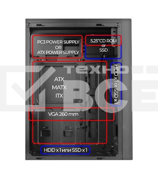 Компьютерный корпус Ginzzu A410 ATX