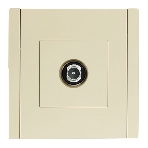 Розетка TV проходная IEK FORTE&PIANO FP429 ваниль, фото 1