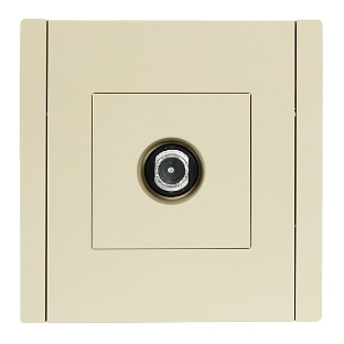 Розетка TV проходная IEK FORTE&PIANO FP429 ваниль