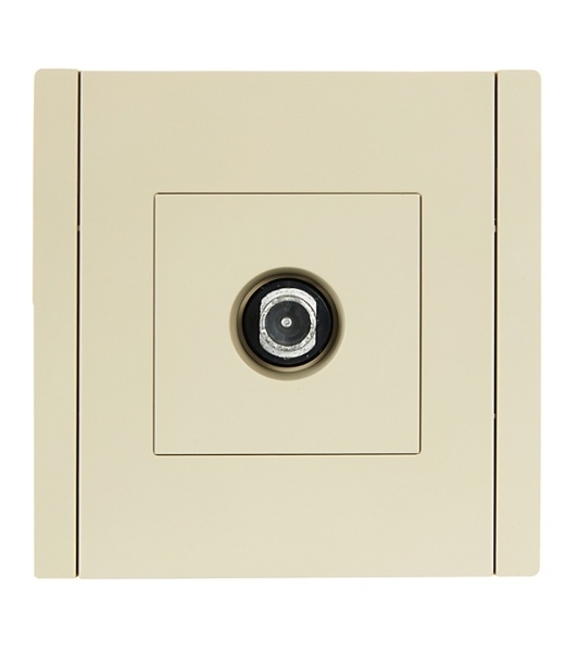 Розетка TV проходная IEK FORTE&PIANO FP429 ваниль