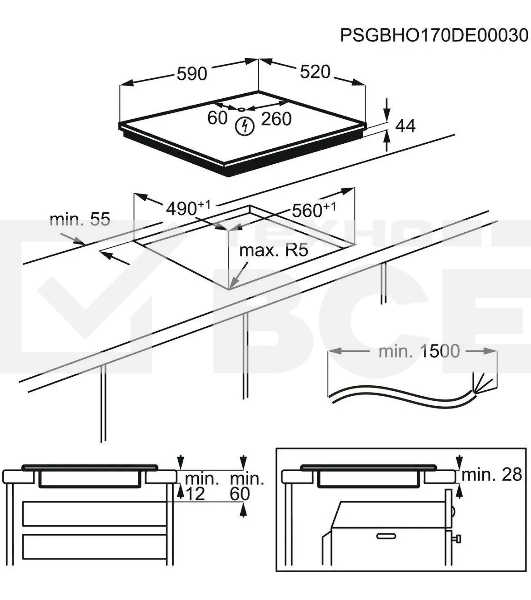 Индукционная варочная панель Electrolux LIV63431BW независимая, белый