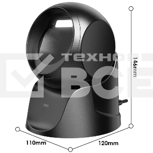 Сканер штрих-кода DELI ES231 проводной, USB, чёрный