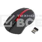 Мышь беспроводная HIPER HOMW-073 черный/красный, 1000 dpi, радиоканал, USB, кнопки - 3, фото3
