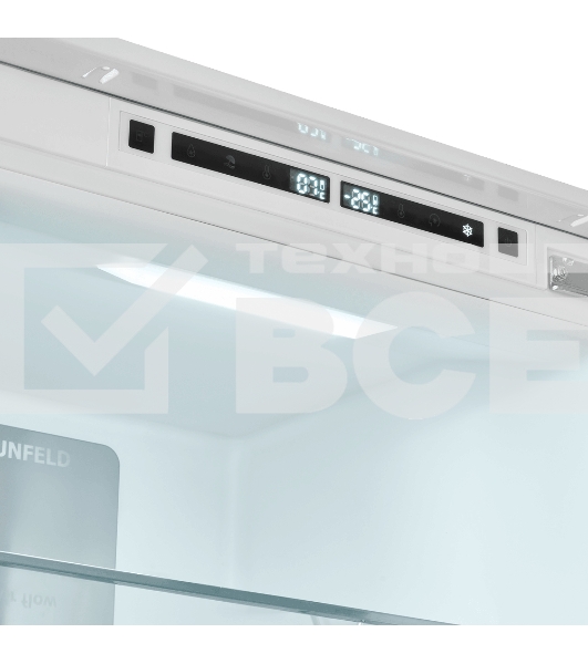 Встраиваемый холодильник Maunfeld MBF177NFWHGR Inverter белый двухкамерный 179/66 л морозилка снизу, No Frost
