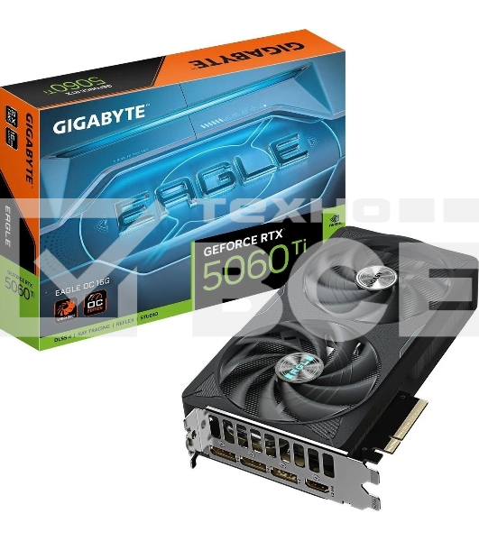 Видеокарта Gigabyte RTX5060Ti EAGLE OC 16GB GDDR7 128 bit 3xDP HDMI 2FAN RTL