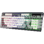 Клавиатура проводная Oklick 731G серый/белый USB for gamer LED, фото 1