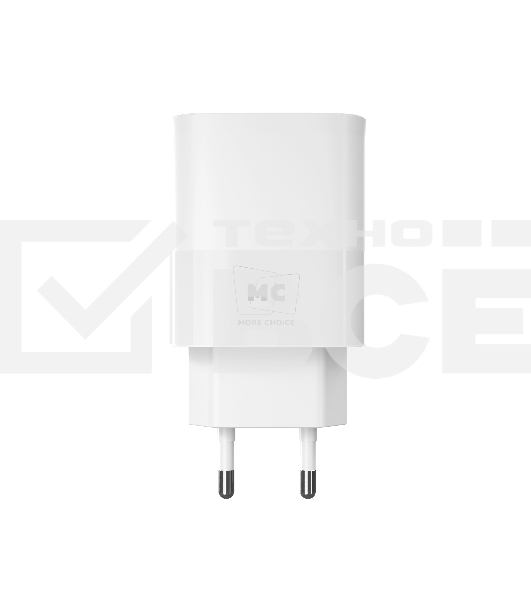 Сетевое зарядное устройство MORE CHOICE (4620202553508) NC67a СЗУ 1Type-C 3.0A PD 20W, белый