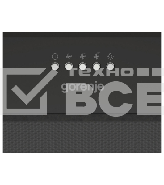 Вытяжка встраиваемая Gorenje BHI626E6B черный, 60 см, 677 куб. м/ч, 61 дБ