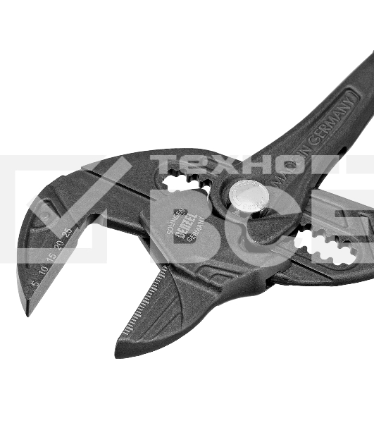 Клещи переставные Denzel кнопочный механизм, обливные рукоятки, сантехнические, 250 мм