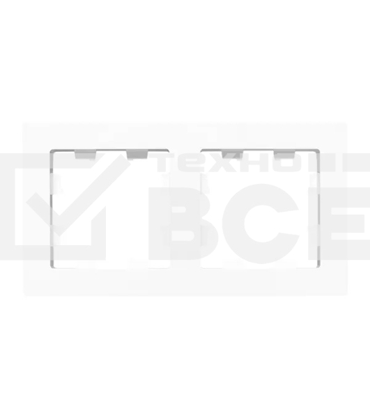 Рамка Эпика 2-местная, белая, пластик