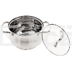 Набор посуды KELLI KL-4209 6 пред. Кастрюля с жаропрочной стекл. крышкой 2.1 л. Кастрюля с жаропрочной стекл. крышкой 3 л. Кастрюля с жаропрочной стекл. крышкой 4 л. Высококачественная нерж. сталь 18/10. 5-ти слойное капсульное дно., фото8