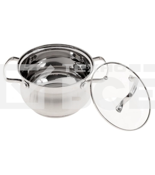 Набор посуды KELLI KL-4209 6 пред. Кастрюля с жаропрочной стекл. крышкой 2.1 л. Кастрюля с жаропрочной стекл. крышкой 3 л. Кастрюля с жаропрочной стекл. крышкой 4 л. Высококачественная нерж. сталь 18/10. 5-ти слойное капсульное дно.