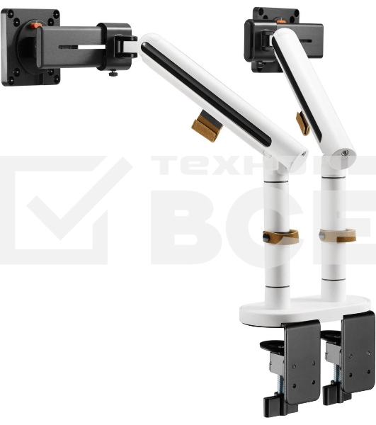 Кронштейн для мониторов Ultramounts UM727W белый 17'-32' макс.9кг крепление к столешнице поворот и наклон