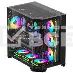 Компьютерный корпус Formula V Line Crystal Z6 Black, ATX, Left & Front & Bevel side Tempered Glass, TYPE-C*1, USB3.0*2, фото 1