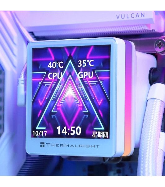 Водяное охлаждение для процессора Thermalright Grand Vision 360 (360mm, LED, White, ARGB/Fans: 3x120mm, 80.45CFM, 29.4dBA, 2150RPM/Pump height 72.5mm, 6400RPM, Rad thickness 27mm/S: 1700, 1200, 1851, 115X, 2011, 2066, AM5, AM4)
