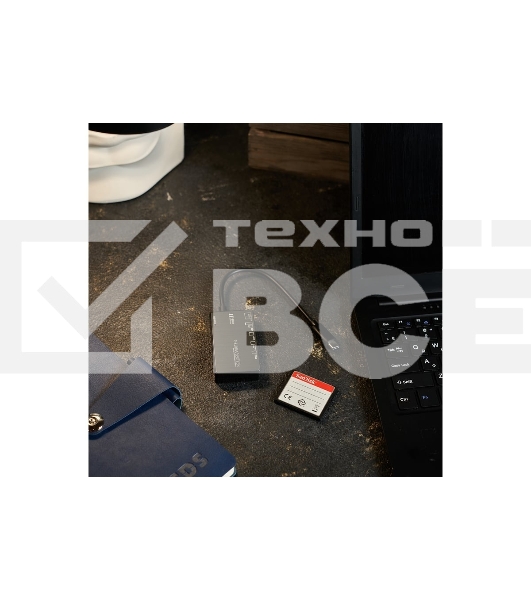 Кард-ридер Rexant 18-4118/черный/MS/MS PRODUO/M2/MMC/SD/microSD/microSDHC/microSDXC/USB Type-C/пластик