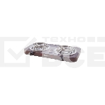 Плита настольная электрическая Centek CT-1509 Siberia коричневый, 2 кВт, ТЭН, конфорки - 2, эмаль, поворотные переключатели, фото2