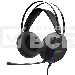 Гарнитура Exegate Cosmos HS-702GL чёрный, проводная, USB, виртуальный звук 7.1, подсветка, фото 1