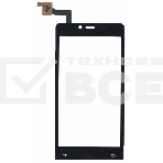 Сенсорное стекло (тачскрин) для Micromax Q370, черное, фото 1