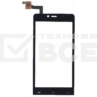 Сенсорное стекло (тачскрин) для Micromax Q370, черное