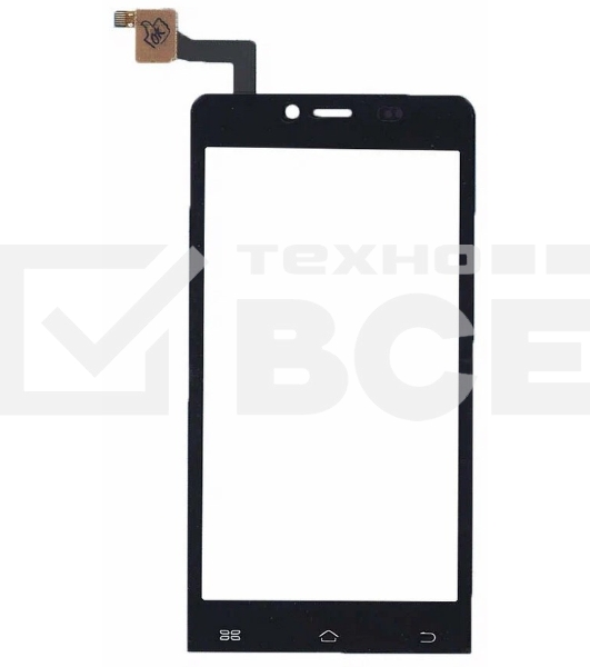 Сенсорное стекло (тачскрин) для Micromax Q370, черное