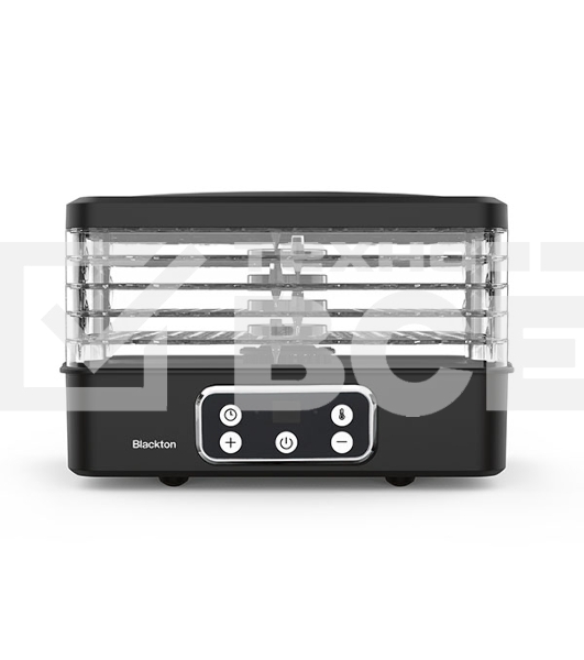 Сушилка для овощей и фруктов Blackton Bt FD1112 Black, Мощность 240 Вт, Регулировка температуры 35-70 °С, Таймер 1-72 часа